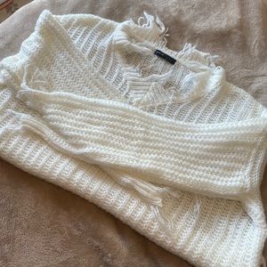 White crop sweater